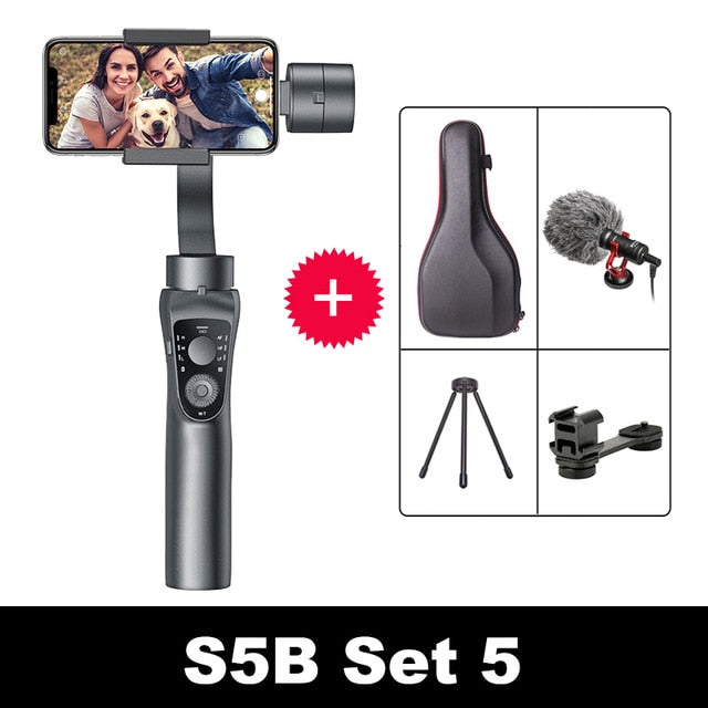KEELEAD S5B 3 Axis Gimbal Stabiliser Zoom Control Handheld Smartphone For iPhone 11 Samsung S8 Xiaomi Huawe Go Pro Action Camera