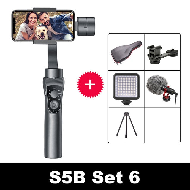 KEELEAD S5B 3 Axis Gimbal Stabiliser Zoom Control Handheld Smartphone For iPhone 11 Samsung S8 Xiaomi Huawe Go Pro Action Camera