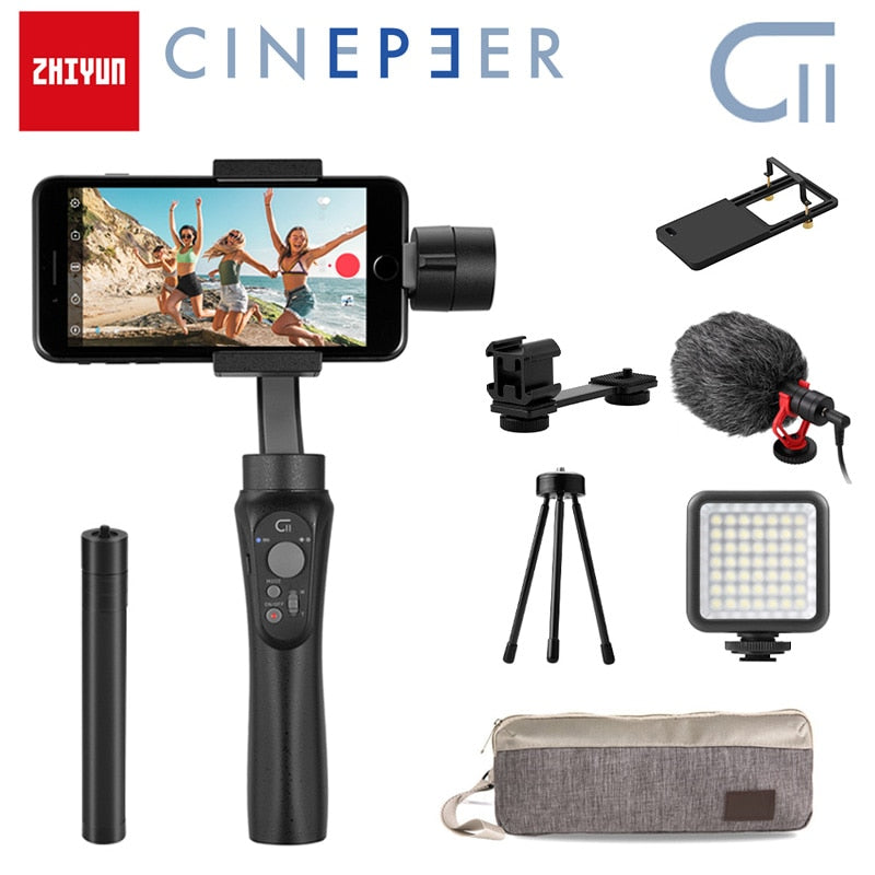 ZHIYUN CINEPEER C11 Gimbal 3-Axis Smartphone Mobile Handheld Stabiliser for iPhone / Samsung / Xiaomi Vlog / GoPro Action camera