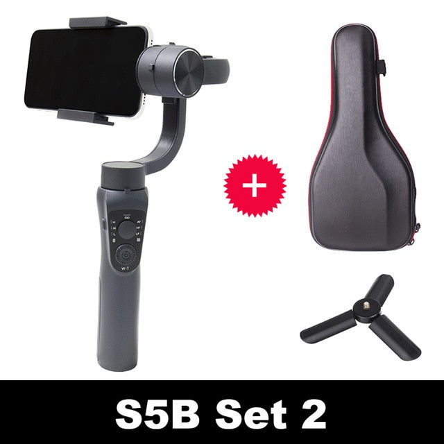 3-Axis Handheld Gimbal Stabilizer Active Track w/Focus Pull & Zoom for iPhone 11 8 Huawei Samsung Smart Phone PTZ Action Camera