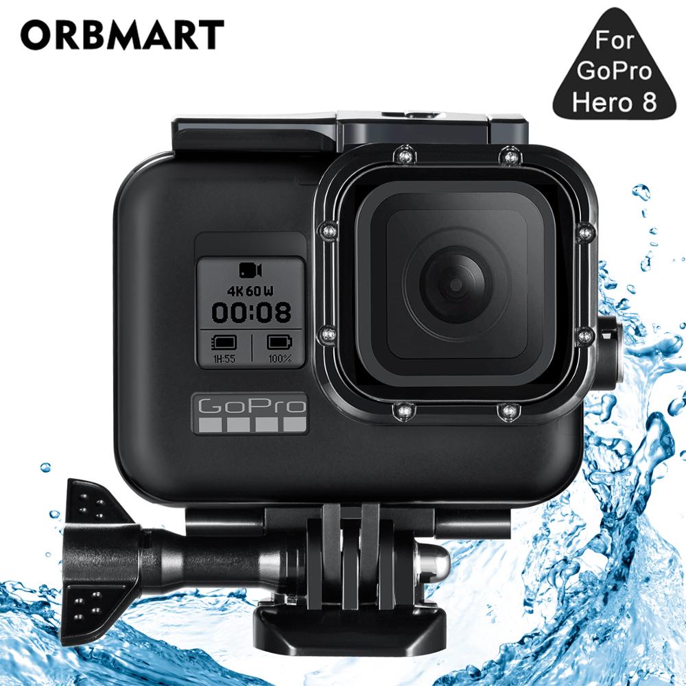 Black 60M Waterproof Housing Case for GoPro Hero 8 Black Dive Protective Underwater Diving Cover for Go Pro 8 Accessories