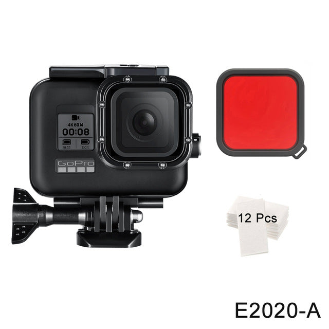 Black 60M Waterproof Housing Case for GoPro Hero 8 Black Dive Protective Underwater Diving Cover for Go Pro 8 Accessories