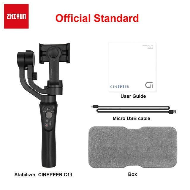 ZHIYUN CINEPEER C11 Gimbal 3-Axis Smartphone Mobile Handheld Stabiliser for iPhone / Samsung / Xiaomi Vlog / GoPro Action camera