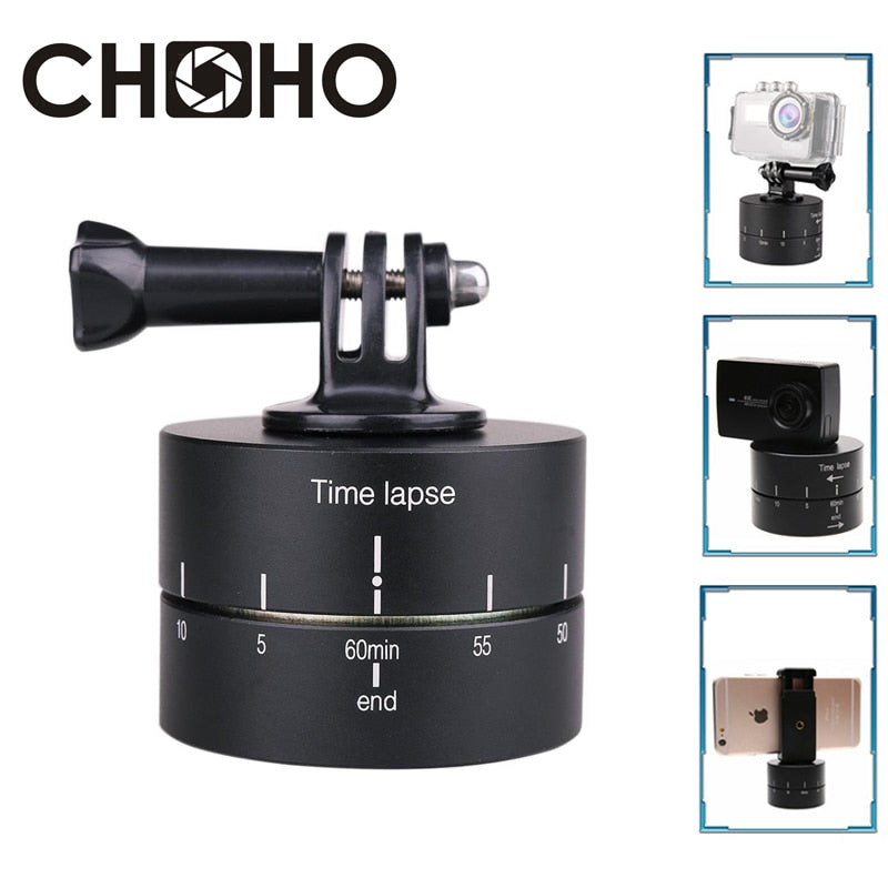 Time Lapse Stabiliser Photography Aluminium Panning 360 Degrees Rotating 60 Min Yuntai for Gopro 8 7 6 5 Xiaomi DSLR Phone