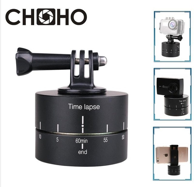 Time Lapse Stabiliser Photography Aluminium Panning 360 Degrees Rotating 60 Min Yuntai for Gopro 8 7 6 5 Xiaomi DSLR Phone